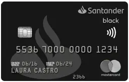 Logo Mastercard Black Santander