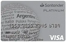 Tarjeta VISA Platinum Santander