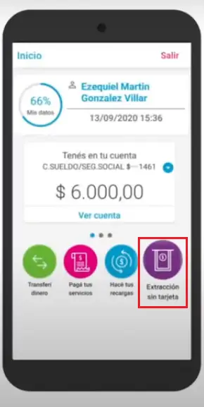 Cómo generar orden de extracción por app Mi Macro para retirar dinero de cajero (Paso 2)