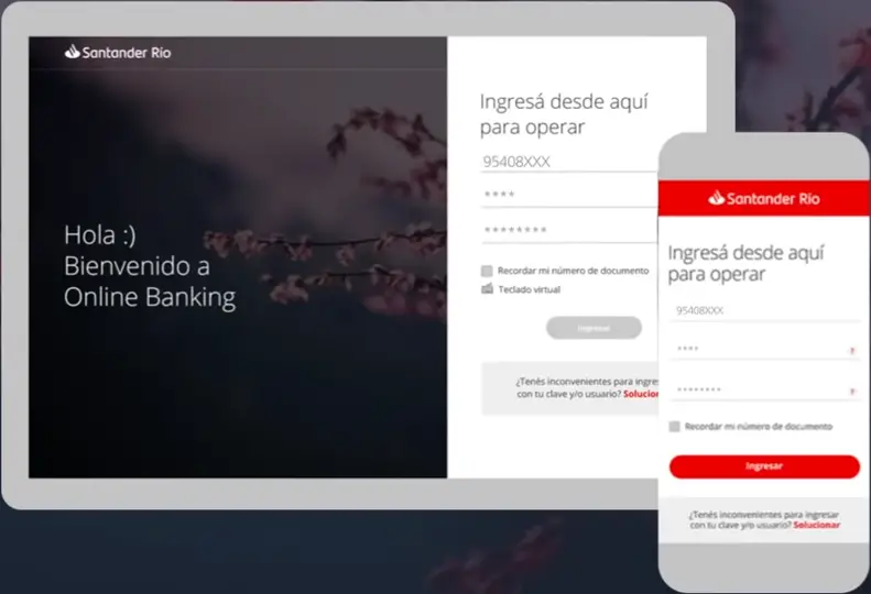 Ingresar Online Banking Santander Rio