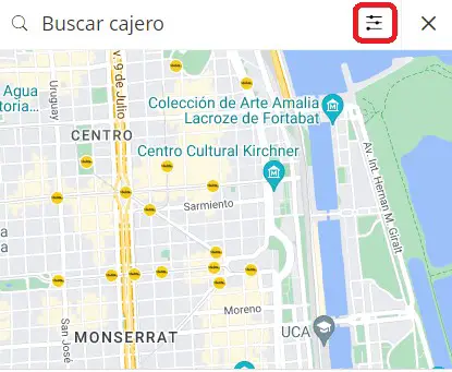 Buscar cajero Santander Río
