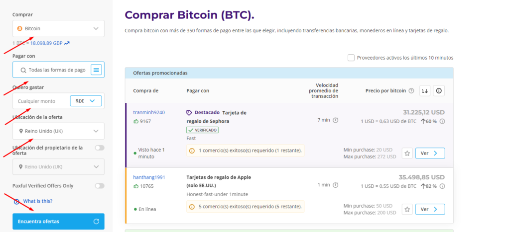 Comprar bitcoin con Mercado Pago en Paxful